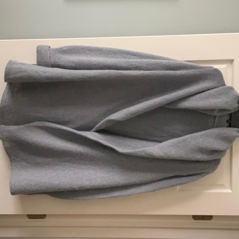 HAND-KNIT WOOL WRAP COAT WITH HOOD